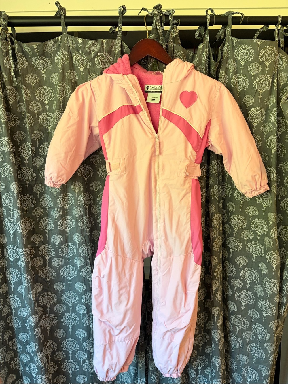 Columbia Snow Play Suit with Heart Appliqué
